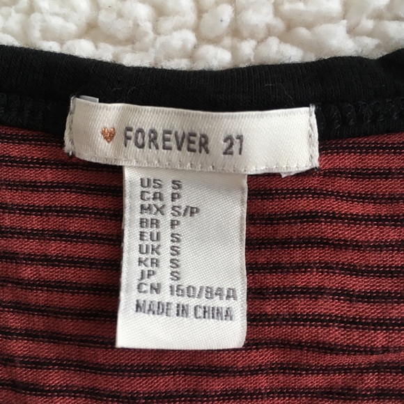 Forever 21 Women’s Striped T-Shirt - Picture 2 of 2